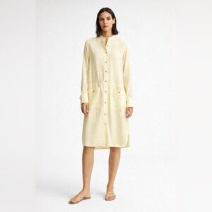 vince twist drape long sleeve dress Women's Cotton Twist-drape Dress, Eclipse, Size XXS